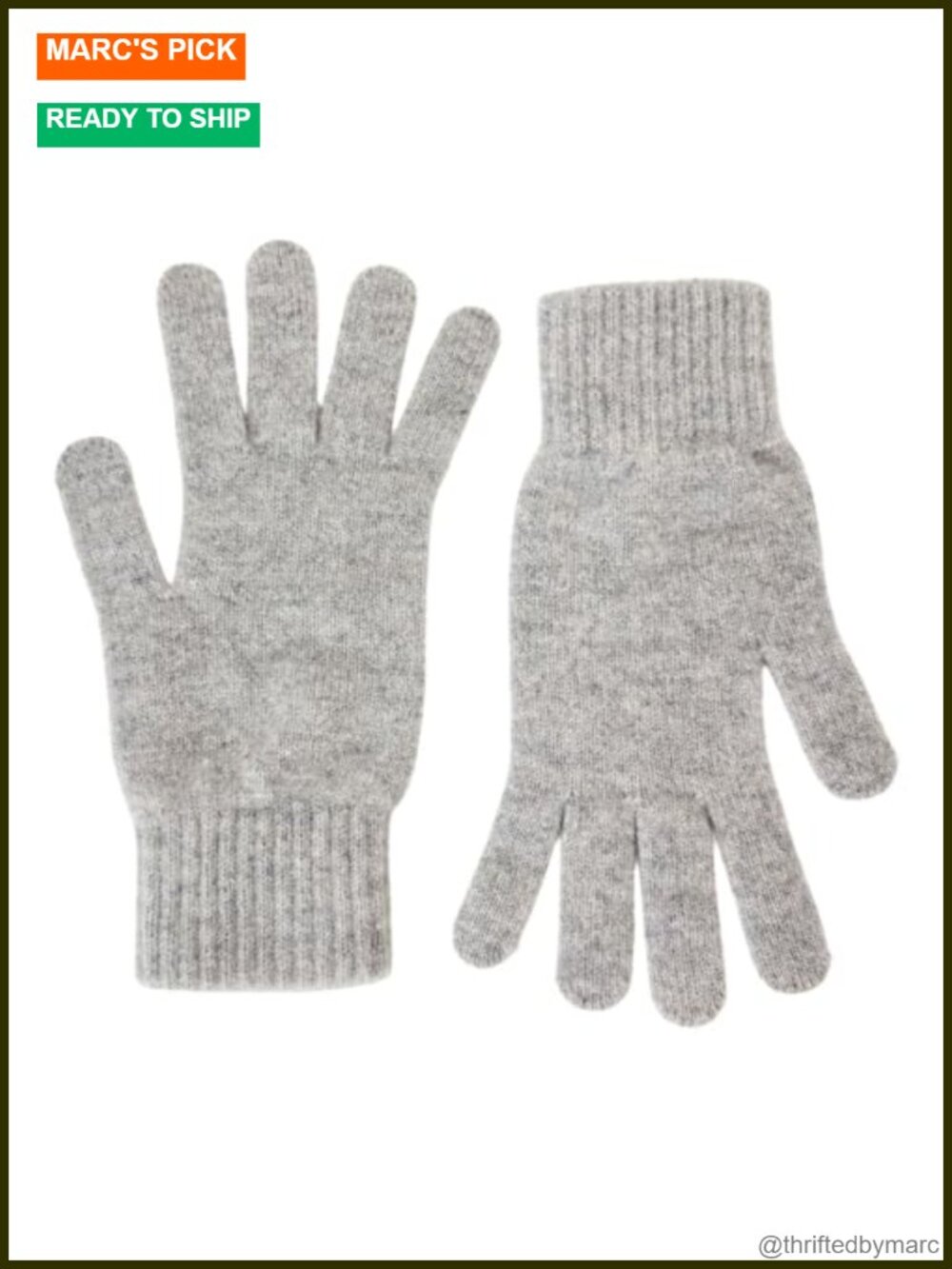 Warm Cashmere Gloves 2 Ply Knitted Winter Gloves Men